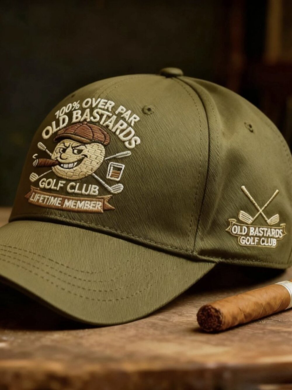[NWOT] Old Bastards Golf Club Baseball Cap - 100% Over Par Lifetime Member
